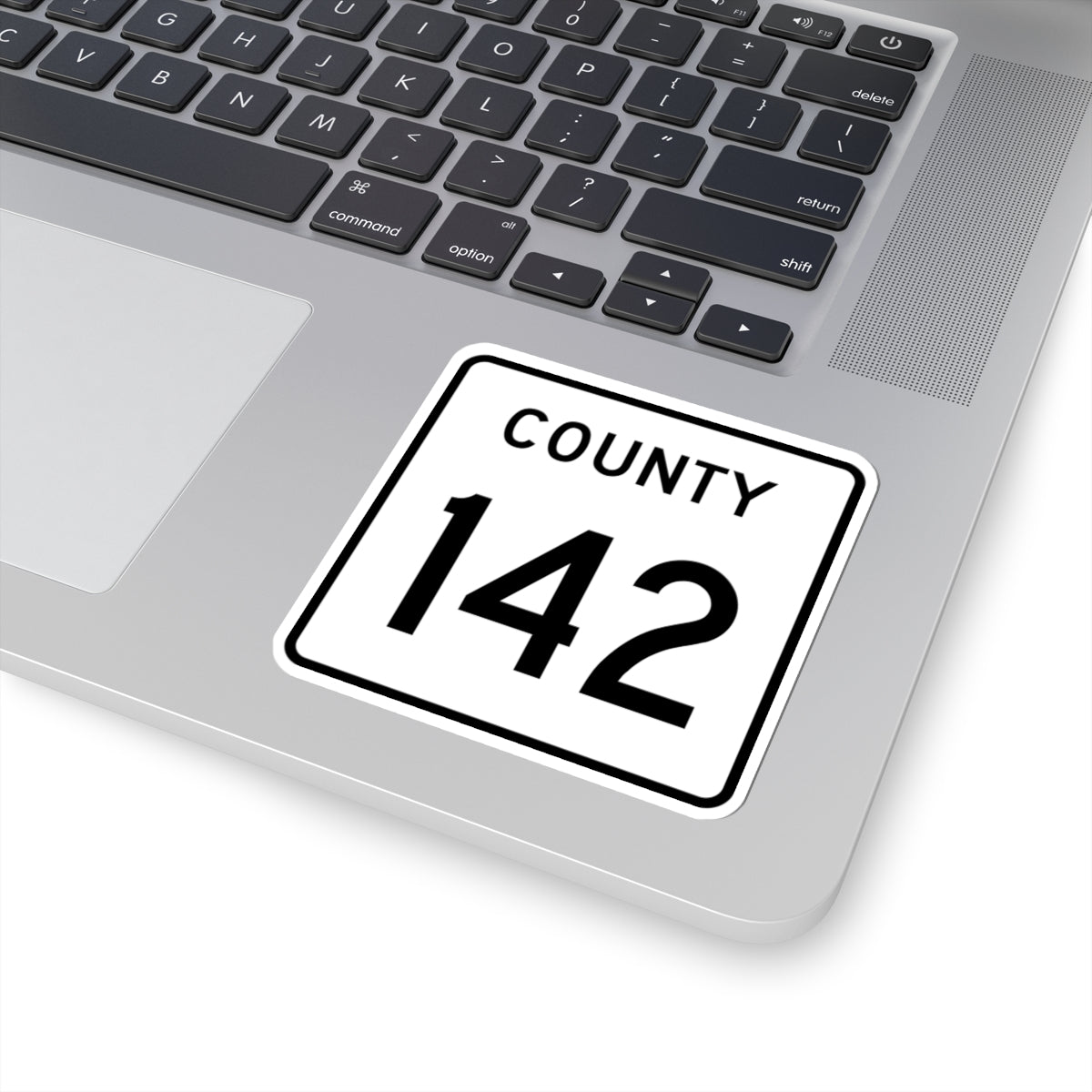 County 142 square (Minnesota) (Road Sign) STICKER Vinyl Kiss-Cut Decal