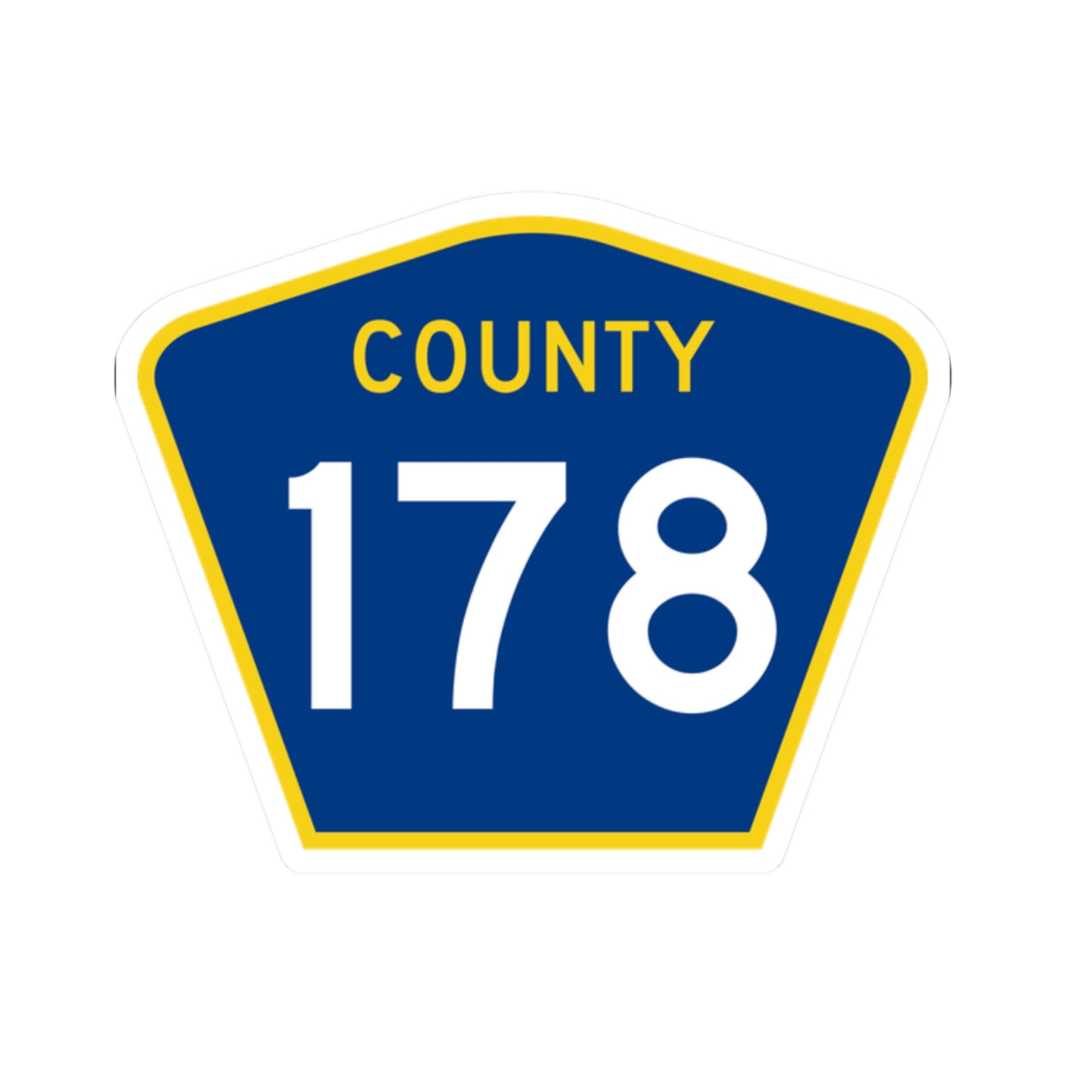 County 178 MN (Minnesota) (Road Sign) STICKER Vinyl Kiss-Cut Decal