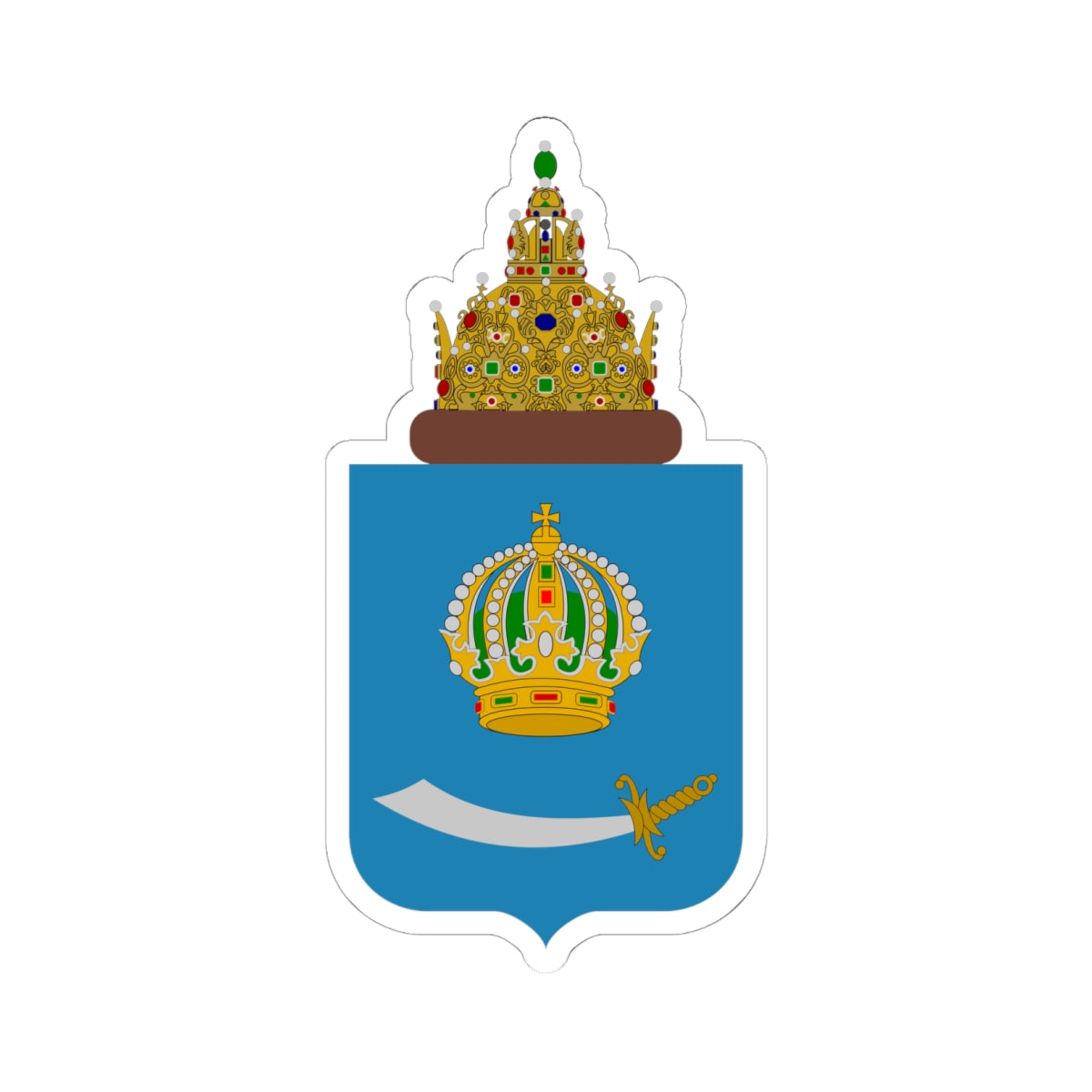 Coat of Arms of Astrakhan Oblast (Russia) STICKER Vinyl Kiss-Cut Decal
