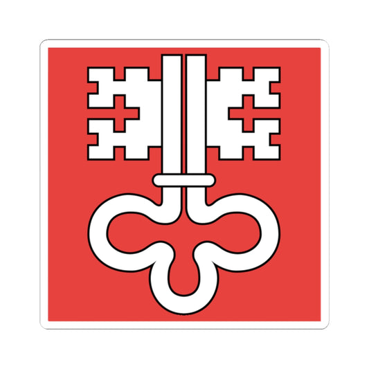 Flag of Canton of Nidwalden (Switzerland) STICKER Vinyl Kiss-Cut Decal