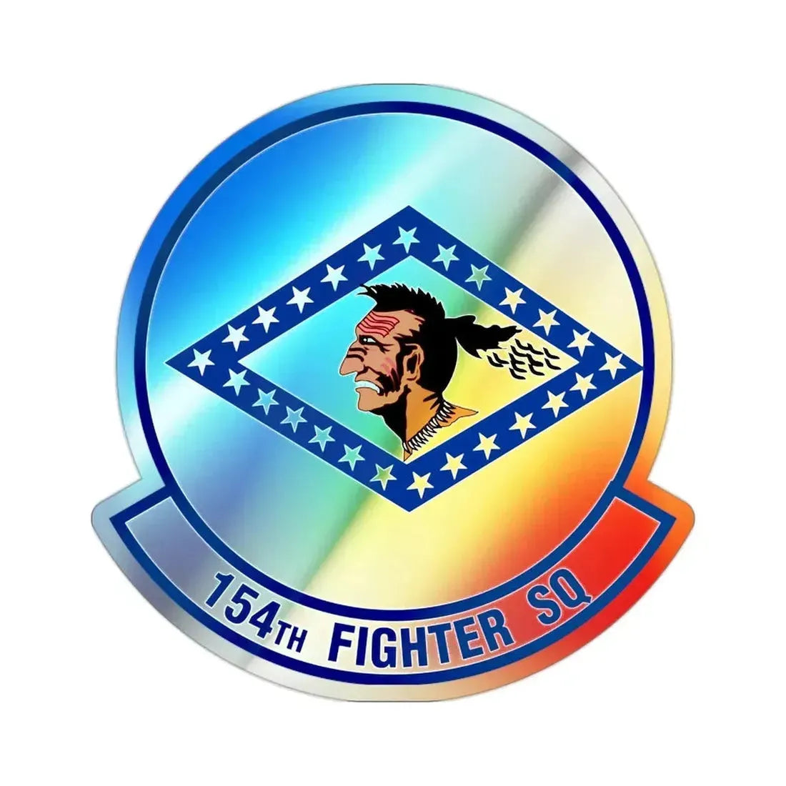 154 Fighter Squadron (U.S. Air Force) Holographic STICKER Die-Cut Vinyl Decal - The Sticker Space