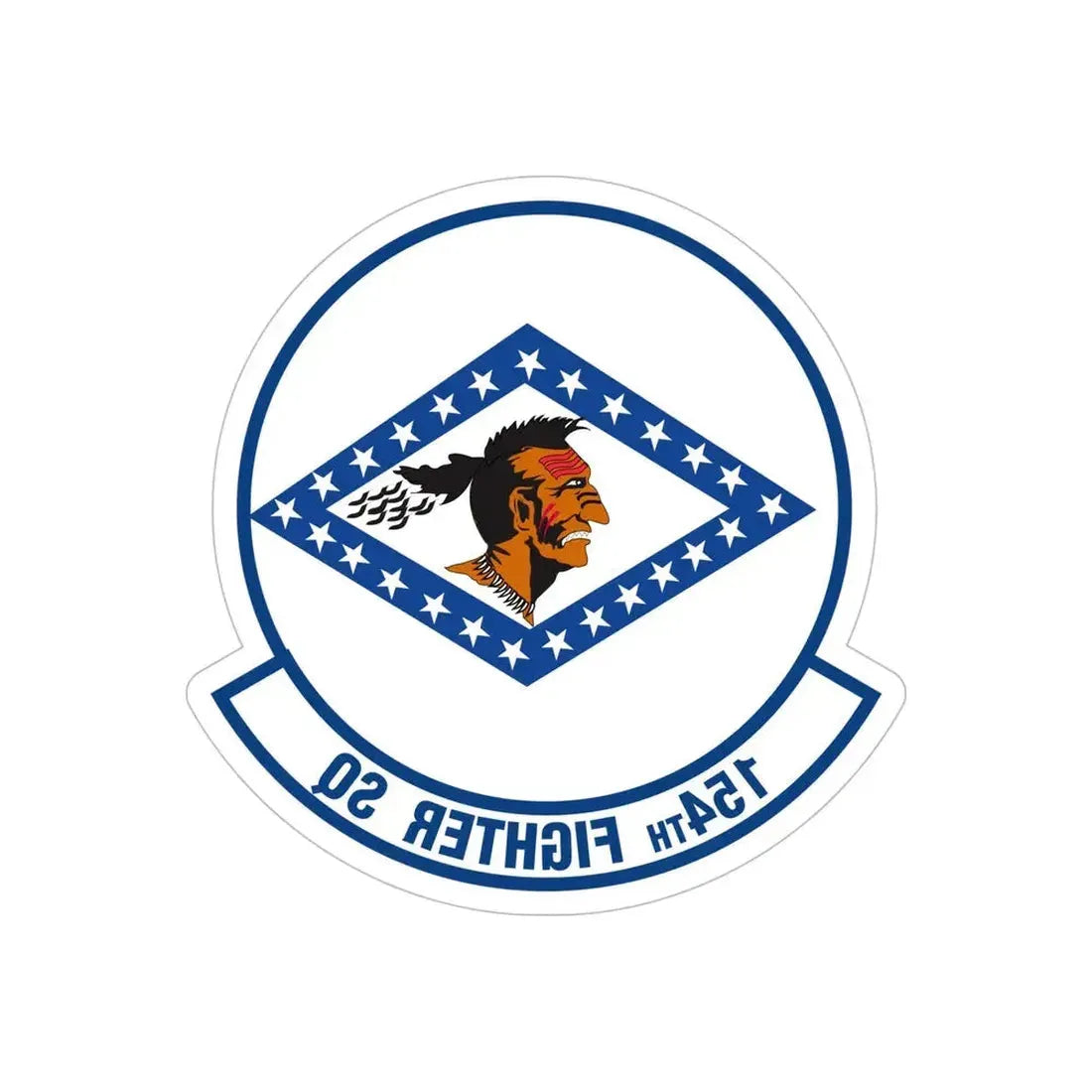 154 Fighter Squadron (U.S. Air Force) REVERSE PRINT Transparent Die-Cut STICKER - The Sticker Space