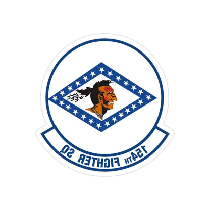 154 Fighter Squadron (U.S. Air Force) REVERSE PRINT Transparent Die-Cut STICKER - The Sticker Space