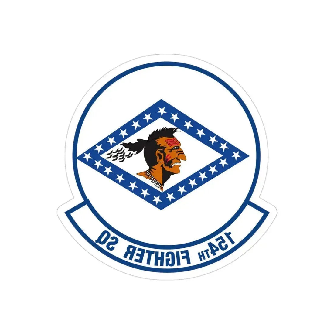 154 Fighter Squadron (U.S. Air Force) REVERSE PRINT Transparent Die-Cut STICKER - The Sticker Space