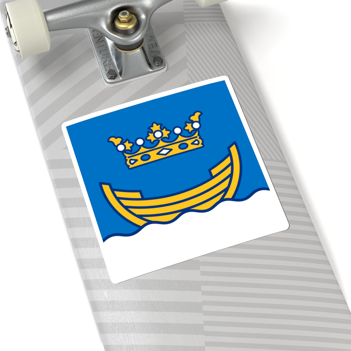 Flag of Helsinki (Finland) STICKER Vinyl Kiss-Cut Decal