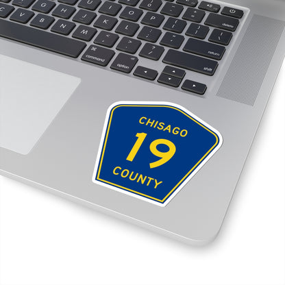 Chisago County 19 (Minnesota) (Road Sign) STICKER Vinyl Kiss-Cut Decal