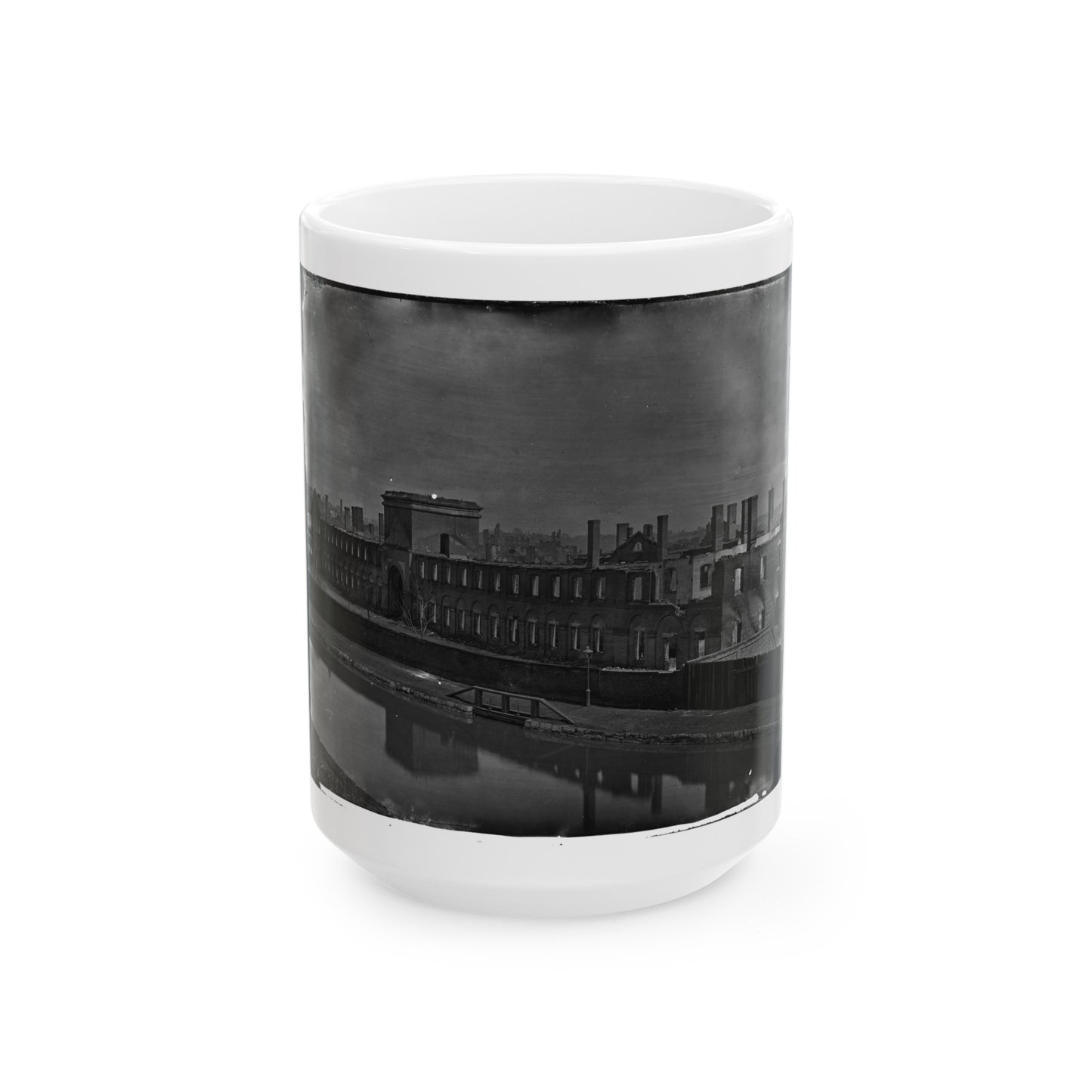 Richmond, Va. Ruins Of State Arsenal From The Canal (U.S. Civil War) White Coffee Mug