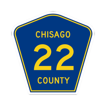 Chisago County 22 (Minnesota) (Road Sign) STICKER Vinyl Kiss-Cut Decal