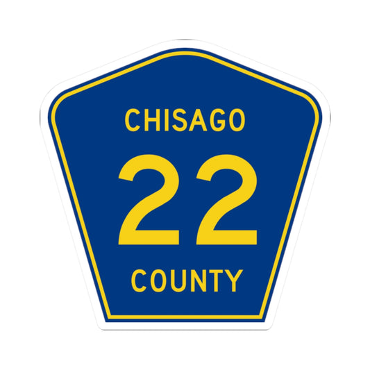 Chisago County 22 (Minnesota) (Road Sign) STICKER Vinyl Kiss-Cut Decal