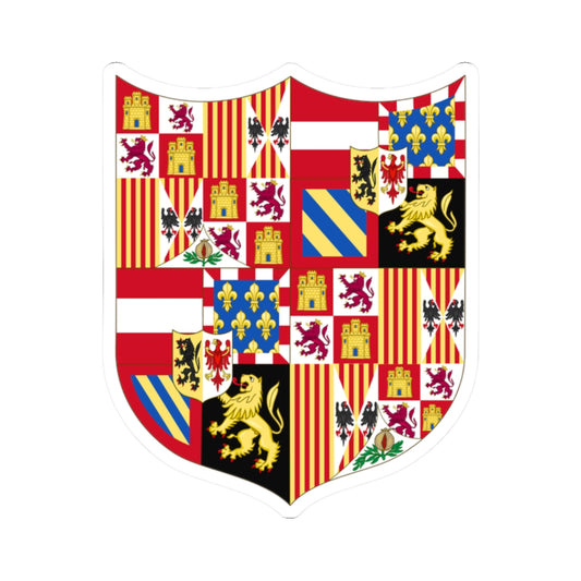 Arms of Queen Joanna and Philip I of Castile (Spain) (Coat of Arms) STICKER Vinyl Kiss-Cut Decal