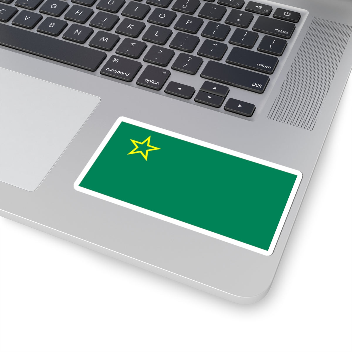 Green star flag (North Macedonia) STICKER Vinyl Kiss-Cut Decal