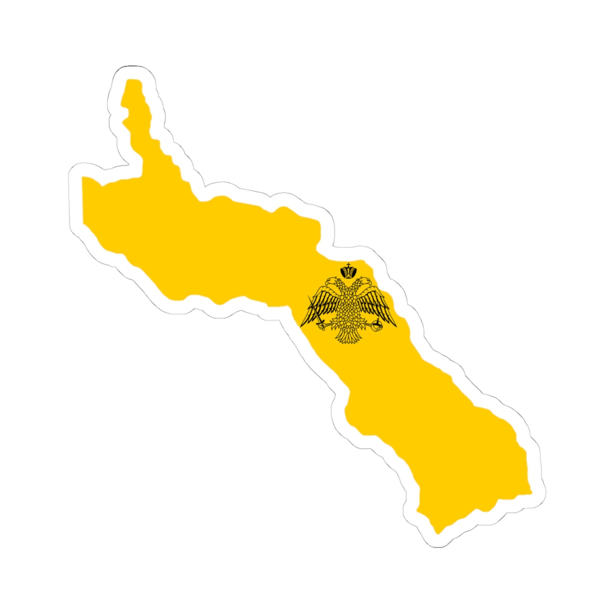 Flag-map of Mount Athos de facto (Greece) STICKER Vinyl Kiss-Cut Decal