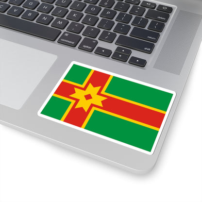 Flag of Likhoslavlsky rayon Tver oblast (Russia) STICKER Vinyl Kiss-Cut Decal