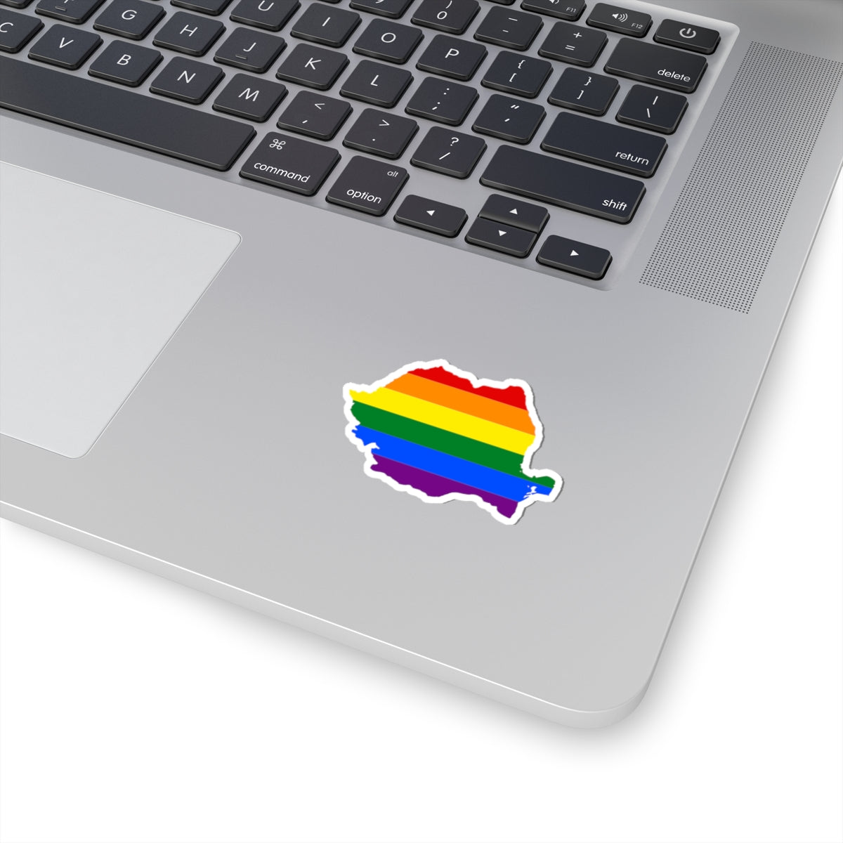 LGBT flag map of Romania (Oman) STICKER Vinyl Kiss-Cut Decal