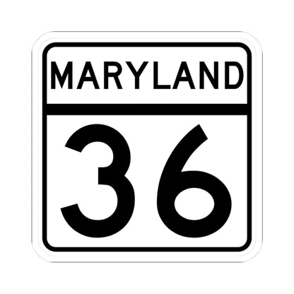 MD Route 36 (Maryland) (Road Sign) STICKER Vinyl Kiss-Cut Decal