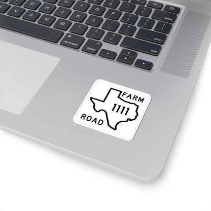 Texas FM 1111 1956 (Texas) (Road Sign) STICKER Vinyl Kiss-Cut Decal