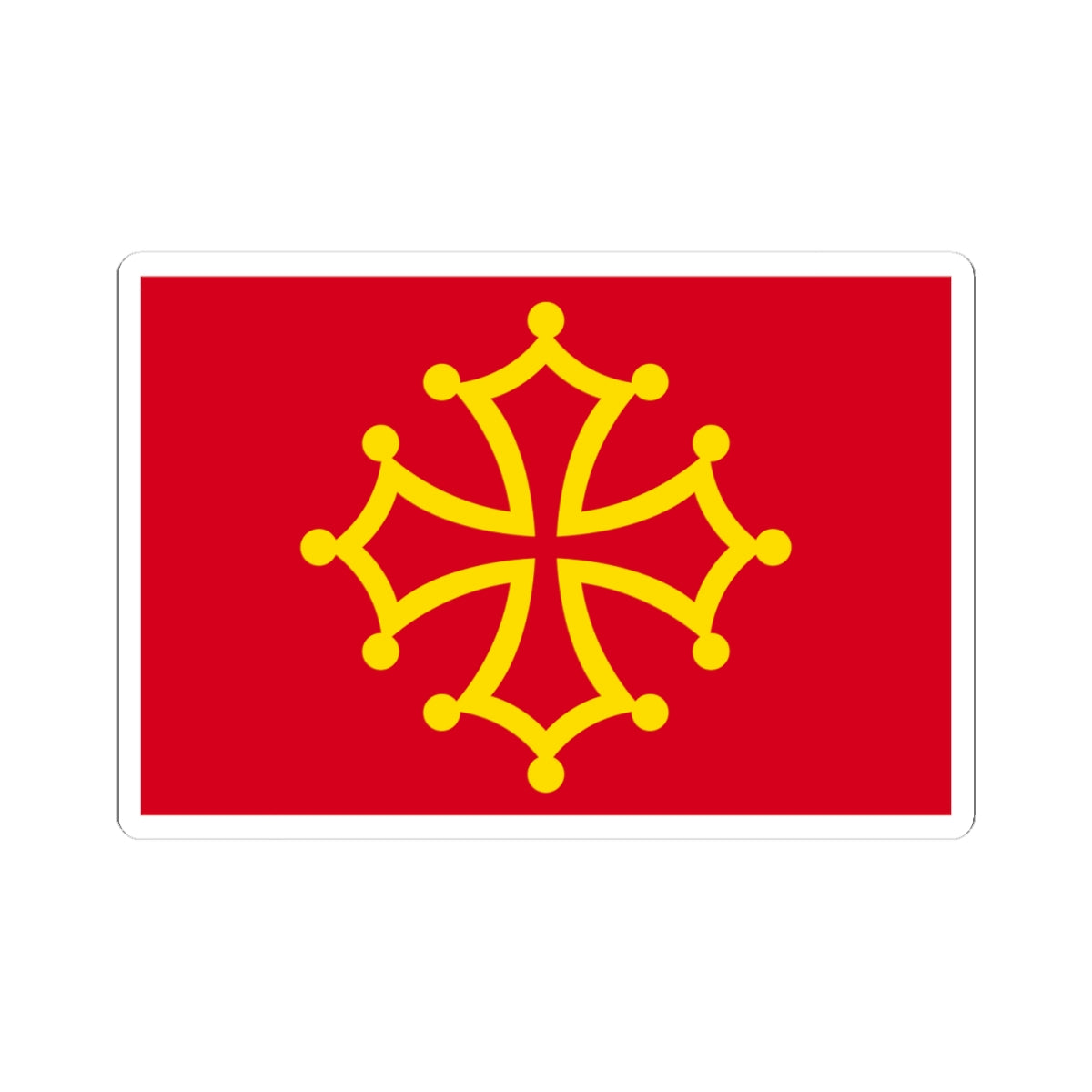 Flag of Occitania (France) STICKER Vinyl Kiss-Cut Decal