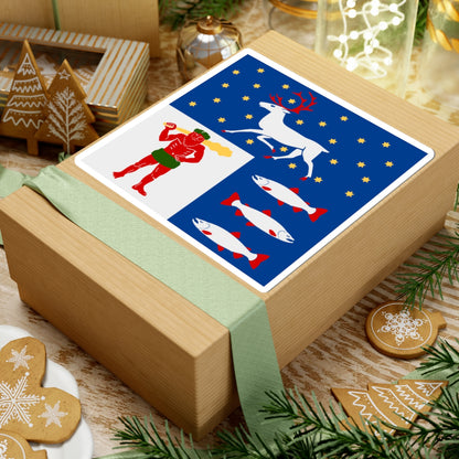 Vasterbottens lan vapenflagga (Sweden) STICKER Vinyl Kiss-Cut Decal