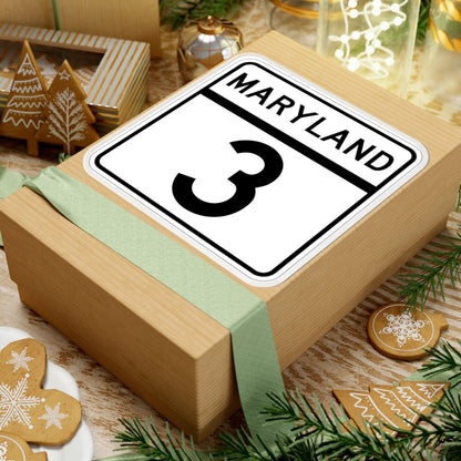 MD 3 (Maryland) (Road Sign) STICKER Vinyl Kiss-Cut Decal