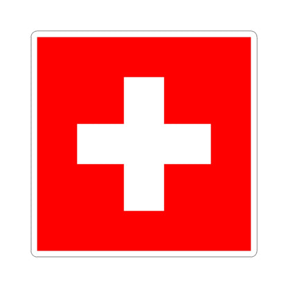 Flag of Switzerland (Switzerland) STICKER Vinyl Kiss-Cut Decal