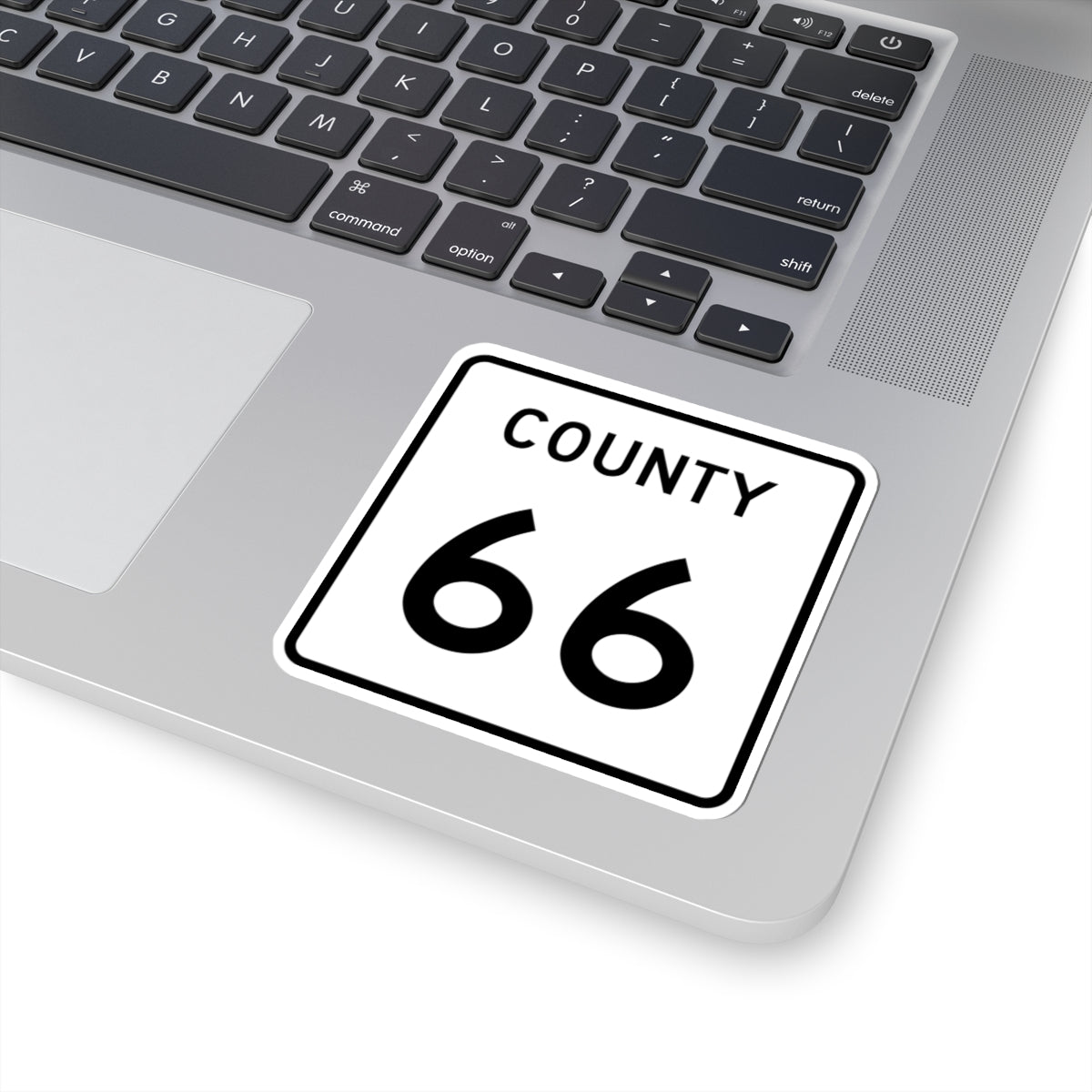 County 66 square (Minnesota) (Road Sign) STICKER Vinyl Kiss-Cut Decal