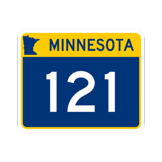 MN-121 wide (Minnesota) (Road Sign) STICKER Vinyl Kiss-Cut Decal