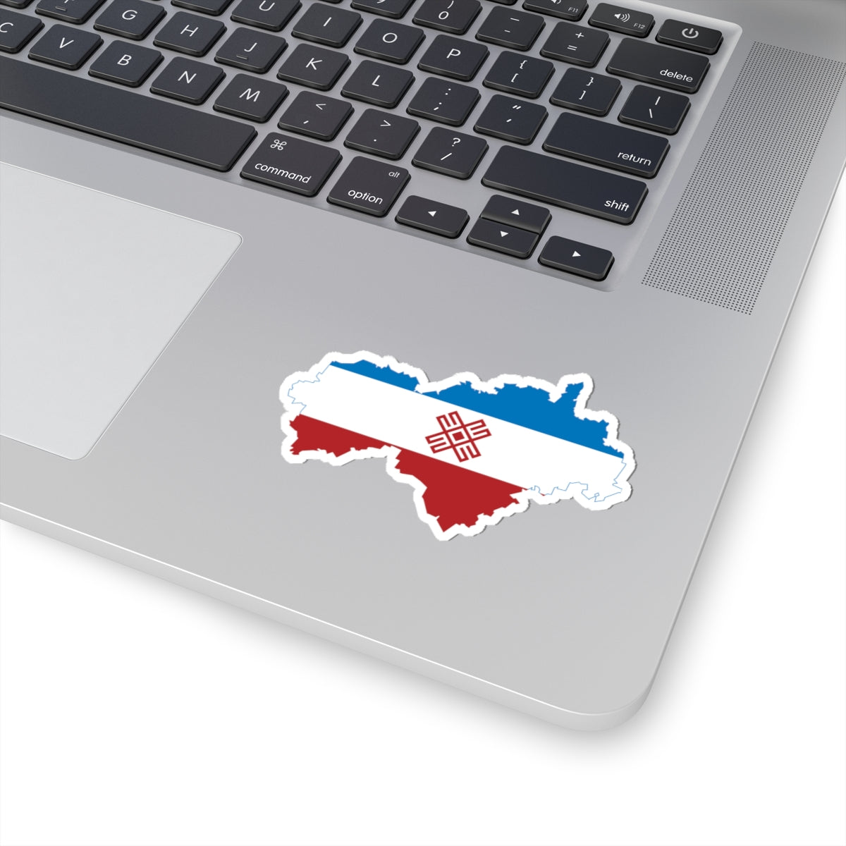 Flag-map of Mari El 2006-2011 (Russia) STICKER Vinyl Kiss-Cut Decal