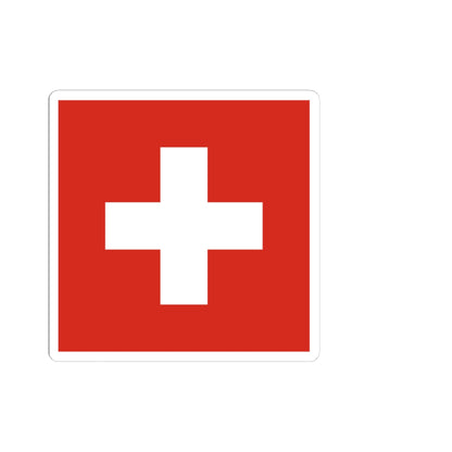 Flag of Switzerland with spacing (Switzerland) STICKER Vinyl Kiss-Cut Decal