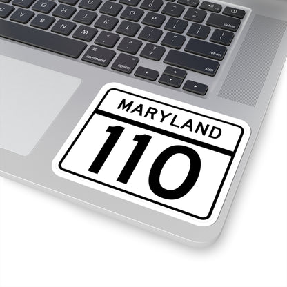 MD Route 110 (Maryland) (Road Sign) STICKER Vinyl Kiss-Cut Decal