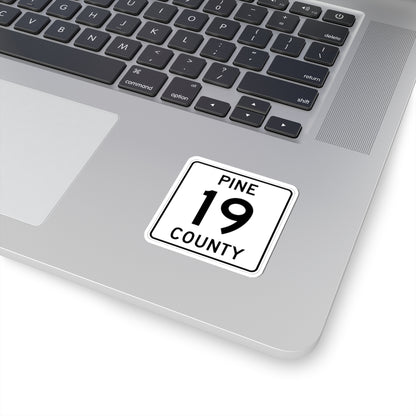 Pine County Route 19 MN (Minnesota) (Road Sign) STICKER Vinyl Kiss-Cut Decal