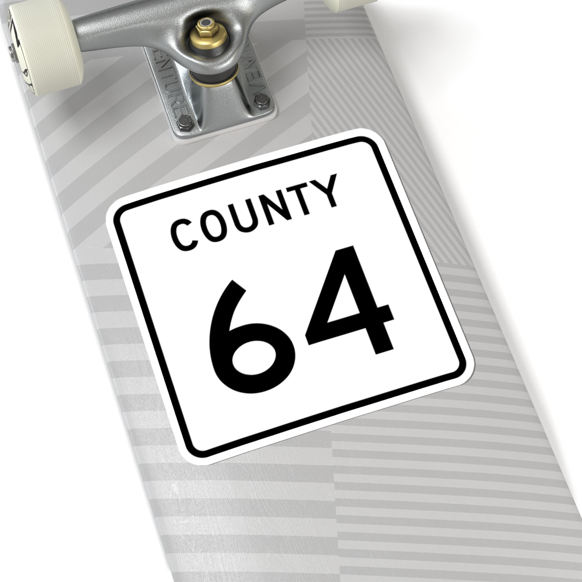 County 64 square (Minnesota) (Road Sign) STICKER Vinyl Kiss-Cut Decal