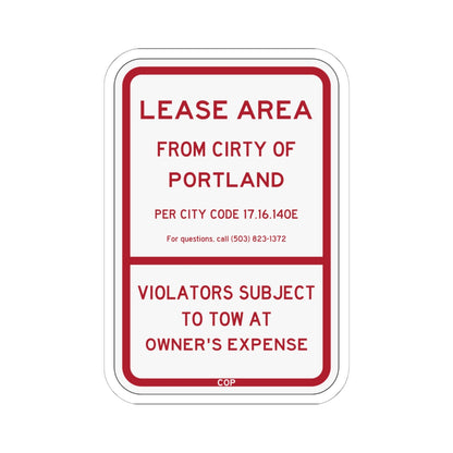 PBOT Road sign P4492 (Oregon) (Road Sign) STICKER Vinyl Kiss-Cut Decal