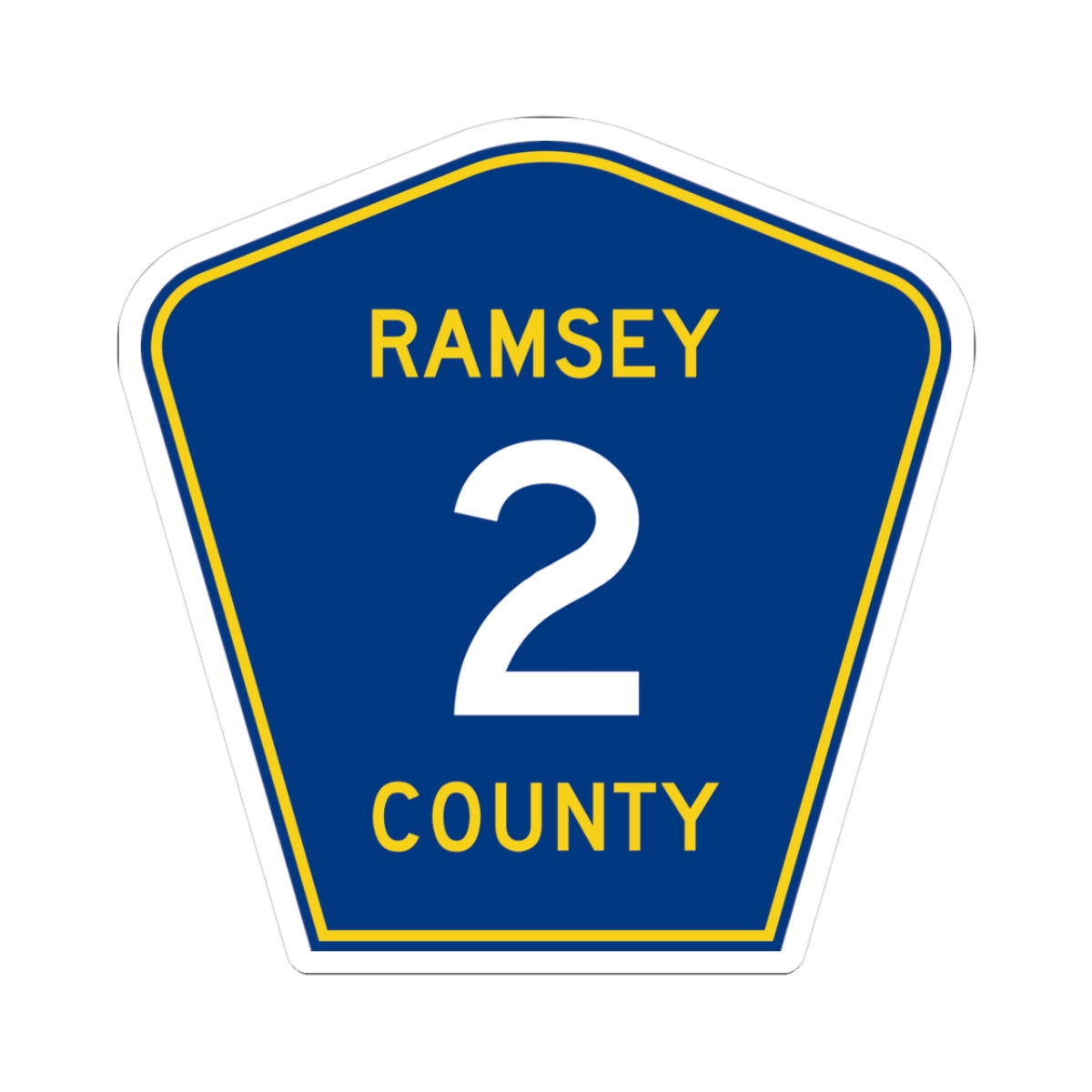 Ramsey County 2 MN (Minnesota) (Road Sign) STICKER Vinyl Kiss-Cut Decal