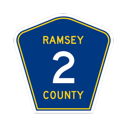 Ramsey County 2 MN (Minnesota) (Road Sign) STICKER Vinyl Kiss-Cut Decal