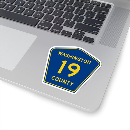 Washington County Route 19 MN (Minnesota) (Road Sign) STICKER Vinyl Kiss-Cut Decal