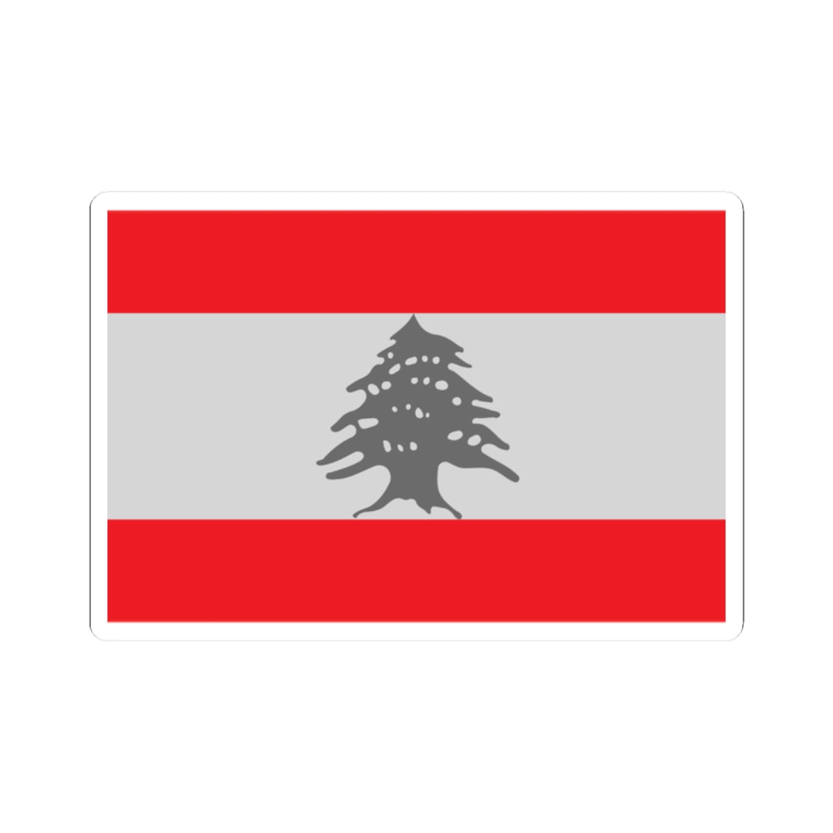 Flag of Lebanon - Red (Lebanon) STICKER Vinyl Kiss-Cut Decal