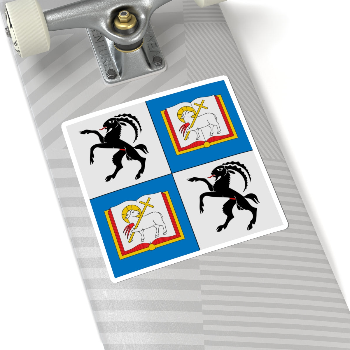 Flag of Vitus Huonder (Switzerland) STICKER Vinyl Kiss-Cut Decal