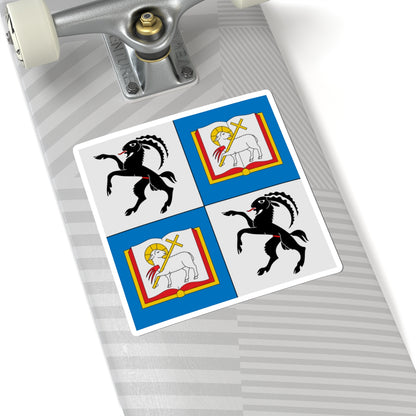 Flag of Vitus Huonder (Switzerland) STICKER Vinyl Kiss-Cut Decal