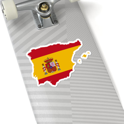 Flag map of Greater Spain (Spain) STICKER Vinyl Kiss-Cut Decal