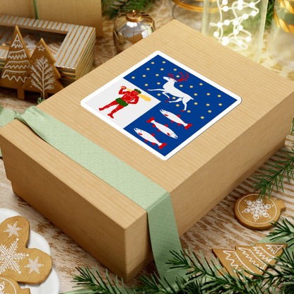 Vasterbottens lan vapenflagga (Sweden) STICKER Vinyl Kiss-Cut Decal