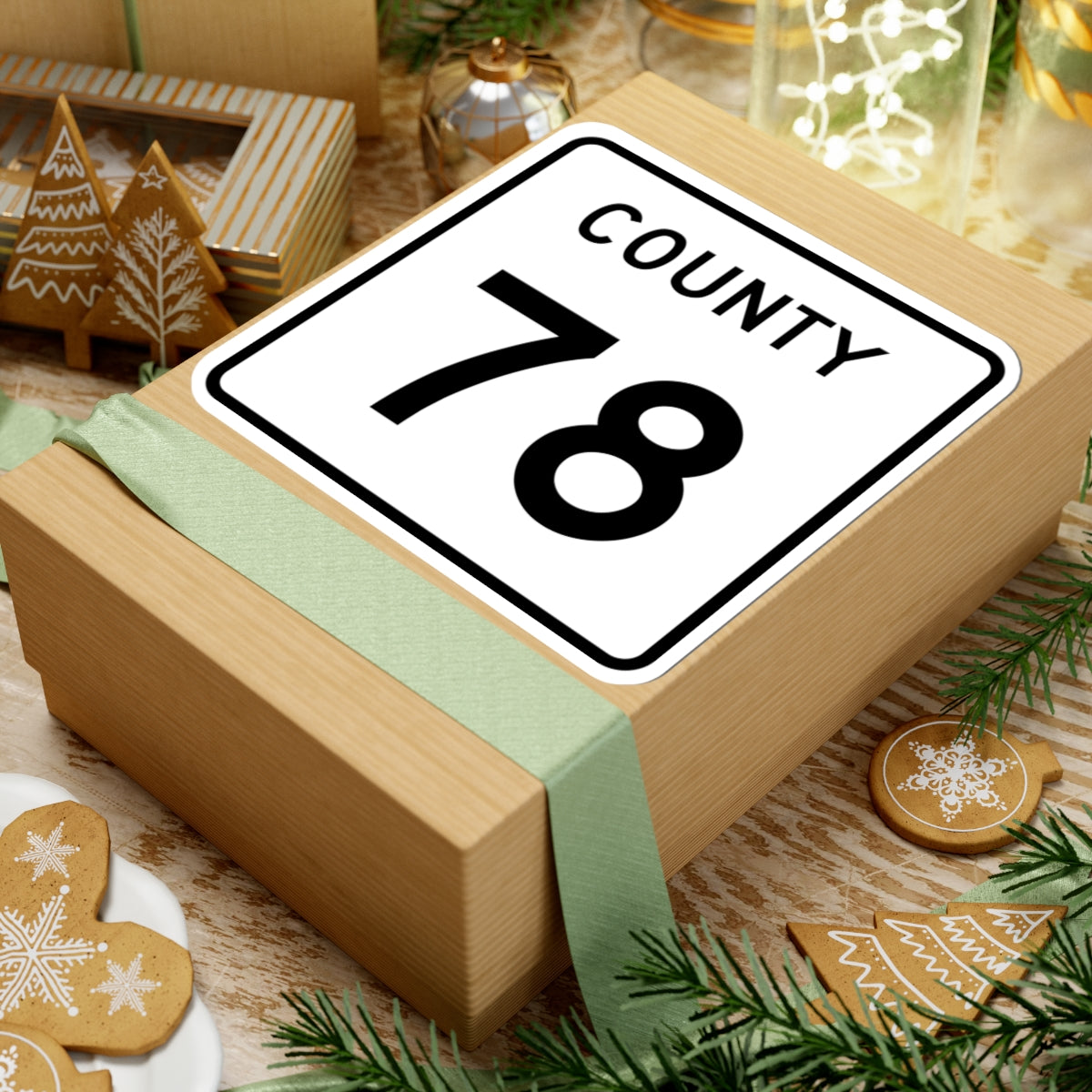 County 78 square (Minnesota) (Road Sign) STICKER Vinyl Kiss-Cut Decal