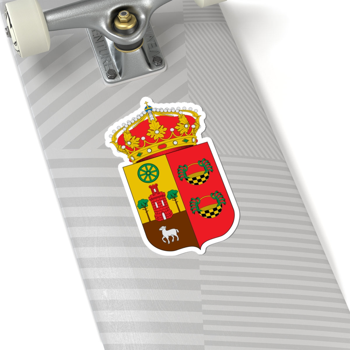Escudo de Palacios de la Sierra (Spain) (Coat of Arms) STICKER Vinyl Kiss-Cut Decal