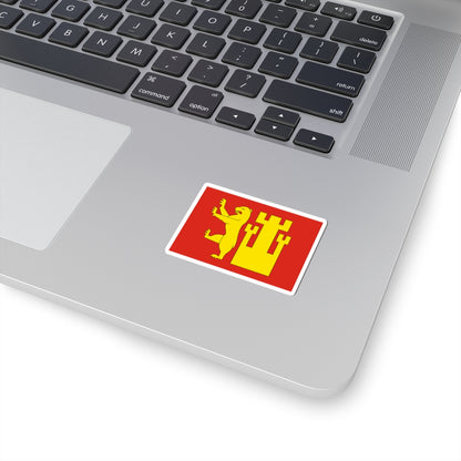 Flag of Fredrikstad (Norway) STICKER Vinyl Kiss-Cut Decal