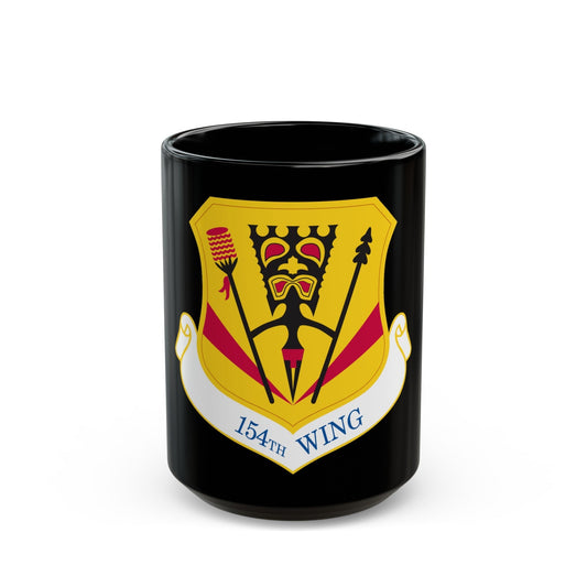 154th Wing (U.S. Air Force) Black Coffee Mug-15oz-The Sticker Space