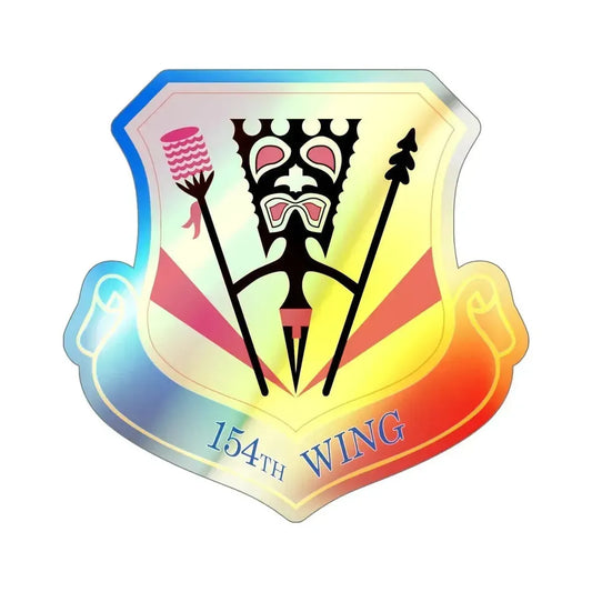 154th Wing (U.S. Air Force) Holographic STICKER Die-Cut Vinyl Decal 6 Inch Holographic - The Sticker Space