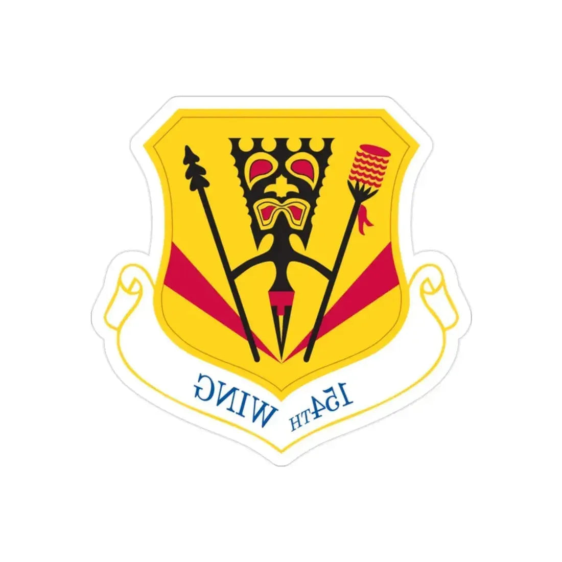 154th Wing (U.S. Air Force) REVERSE PRINT Transparent Die-Cut STICKER - The Sticker Space