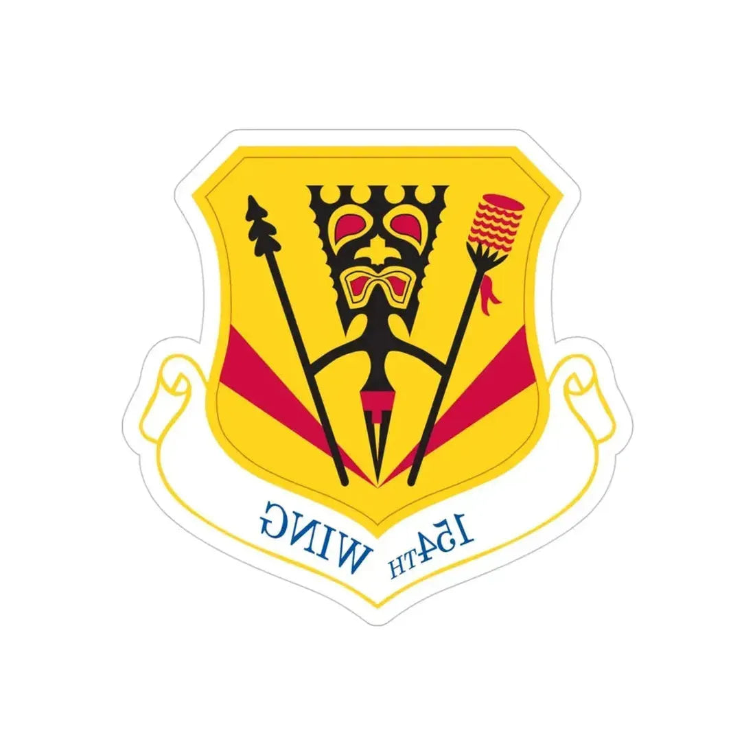 154th Wing (U.S. Air Force) REVERSE PRINT Transparent Die-Cut STICKER - The Sticker Space