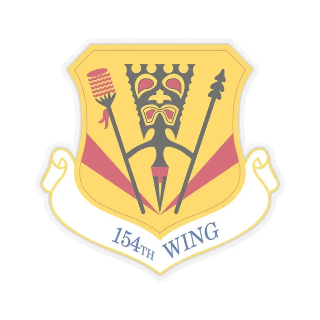 154th Wing (U.S. Air Force) STICKER Vinyl Kiss-Cut Decal 2 Inch Transparent - The Sticker Space