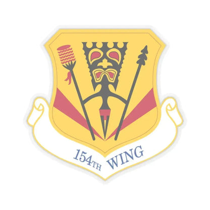 154th Wing (U.S. Air Force) STICKER Vinyl Kiss-Cut Decal 2 Inch Transparent - The Sticker Space