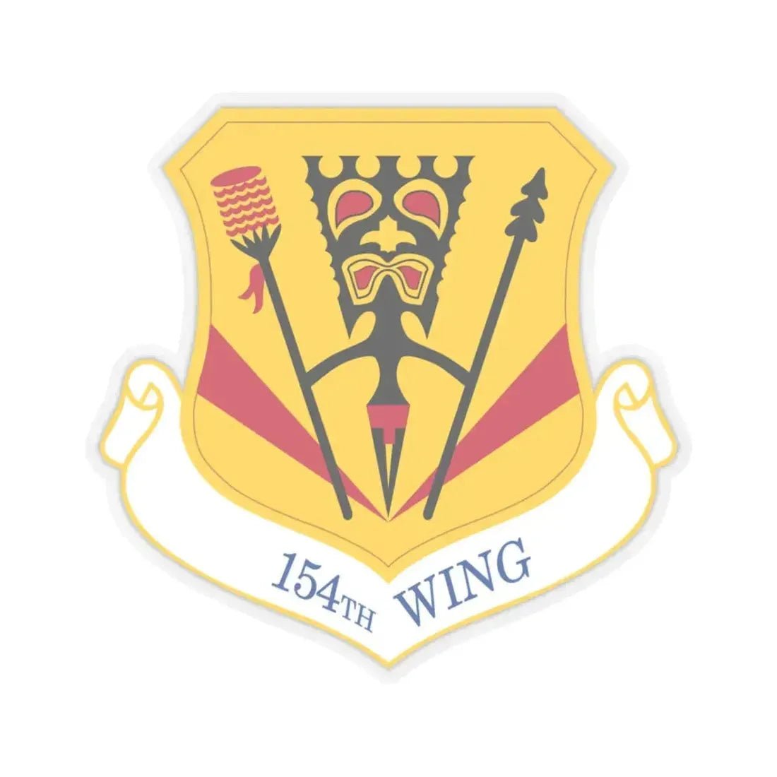 154th Wing (U.S. Air Force) STICKER Vinyl Kiss-Cut Decal 3 Inch Transparent - The Sticker Space